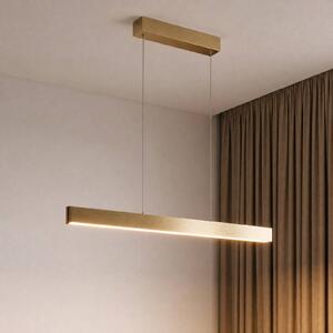 Inteligentna lampa wisząca Mylosh Lucande, możliwość ściemniania, mosiężny / złoty, salon / jadalnia, aluminium, nowoczesny