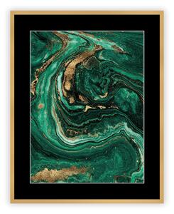 Obraz Abstract Green&Gold I 40 x 50 cm