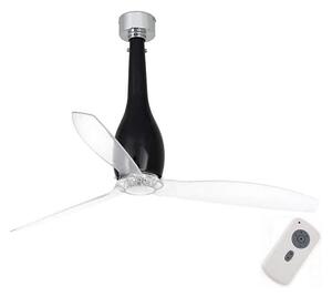 FARO Barcelona FARO 32002 - Wentylator sufitowy ETERFAN czarny/przezroczysty pr. 128 cm + DO FA32002