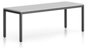 Ławka FRAME, podstawa czarna, 1685 x 404 x 468 mm, szary