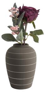 Ciemnobrązowy wazon ceramiczny PT LIVING Terra, ⌀ 13 cm