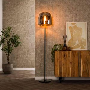 ZIJLSTRA Lampa stojąca Philippa, aluminiowy / szary / cynkowy, salon / jadalnia, szkło, nowoczesny