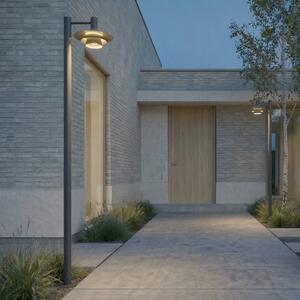 Lampa zewnętrzna LED Lucande Montaro, kolor antracytowy, 220 cm, IP54 Montaro, czarny, aluminium, nowoczesny