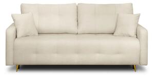 Sofa z Funkcją Spania SEUL Rozkładana Dwuosobowa Beżowa Boucle Nowoczesna