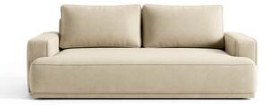 Sofa z Funkcją Spania CAMELIA Beżowa Boucle Nowoczesna