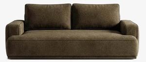 Sofa z Funkcją Spania CAMELIA Brązowa Boucle Nowoczesna