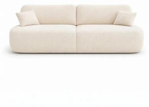 Sofa AVERIO Rozkładana Dwuosobowa Kremowa Boucle Nowoczesna