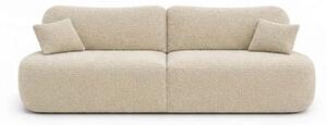 Sofa AVERIO Rozkładana Dwuosobowa Beżowa Boucle Nowoczesna