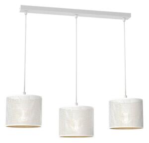 Luminex Lampa LOFT SHADE 3xE27/60W/230V biała/złota na lince LU5267