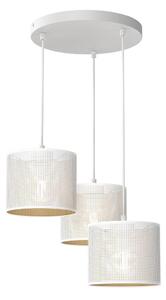Luminex Lampa LOFT SHADE 3xE27/60W/230V biała/złota na lince LU5268