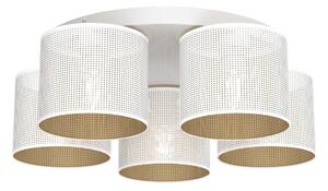 Luminex Plafon LOFT SHADE 5xE27/60W/230V biało-złoty LU5263