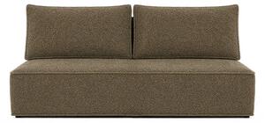 Sofa z Funkcją Spania MAVIA Brązowa Boucle Nowoczesna