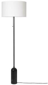 Lampa Podłogowa GUBI, ściemnialny, biały, salon, marmur