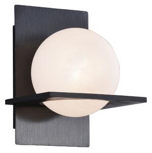 Lampa Ścienna Lucande, Kulka, ściemnialny, czarny, salon, szkło, nowoczesny