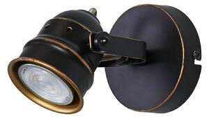 Lampa Ścienna Lindby, Leonor, ściemnialny, czarny, salon, metal, antyczny