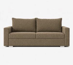 Sofa z Funkcją Spania DRAVOS Brązowa Boucle Nowoczesna