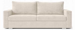 Sofa z Funkcją Spania DRAVOS Beżowa Sztruksowa Nowoczesna