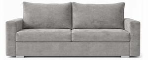 Sofa z Funkcją Spania DRAVOS Szara Sztruksowa Nowoczesna