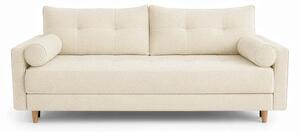 Sofa z Funkcją Spania LONAR Kremowa Boucle Nowoczesna