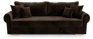 Sofa z Funkcją Spania RELON Brązowa Nowoczesna