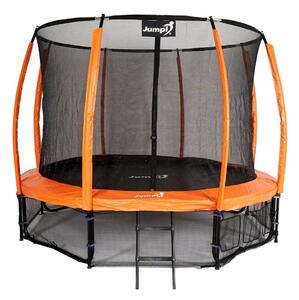 Trampolina Ogrodowa Jumpi 312cm/10FT Maxy Comfort Plus Pomarańczowa Z Wewnętrzną Siatką