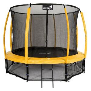 Trampolina Ogrodowa Jumpi 312cm/10FT Maxy Comfort Plus Żółta Z Wewnętrzną Siatką