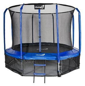 Trampolina Ogrodowa Jumpi 312cm/10FT Maxy Comfort Niebieska Z Wewnętrzną Siatką