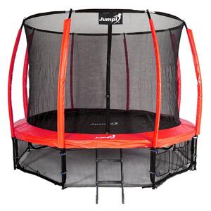 Trampolina Ogrodowa Jumpi 312cm/10FT Maxy Comfort Plus Czerwona Z Wewnętrzną Siatką