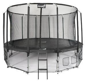 Trampolina Ogrodowa Jumpi 487cm/16FT Maxy Comfort Czarna Z Wewnętrzną Siatką