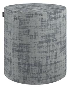 Puf Barrel kolor szary tkanina połyskliwa, welwetowa