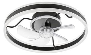 Lamkur LED sufitowe z wentylatorem APOLLO LED/38W/230V czarne + DO LA49915