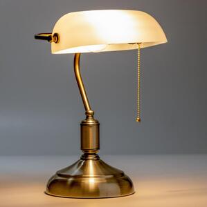 Brilagi Brilagi - Lampa biurkowa BANK OFFICE 1xE27/60W/230V mosiądz/biała BG0801