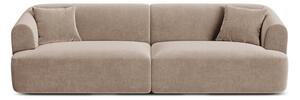 Jasnobrązowa aksamitna sofa 255 cm Campi – Cosmopolitan Design