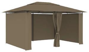 Namiot ogrodowy z zasłonami, 4 x 3 m, taupe, 180 g/m²