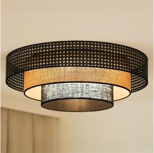 Brilagi Brilagi - Lampa sufitowa LED DAKOTA LUNETA LED/12W/230V pr. 60 cm czarna/ratán BG1127