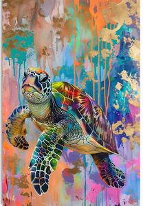 Obraz żółw z imitacją obrazu