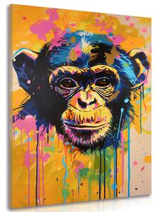 Obraz małpa z imitacją obrazu