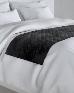 Narzuta hotelowa bieżnik Velvet 60x200cm kolor czarny tkanina połyskliwa, welwetowa