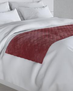 Narzuta hotelowa bieżnik Velvet 60x200cm kolor czerwony tkanina połyskliwa, welwetowa