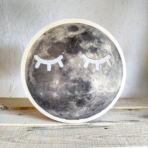 Drewniana Lampka Nocna Dziecięca Moon
