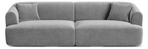 Jasnoszara aksamitna sofa 255 cm Campi – Cosmopolitan Design