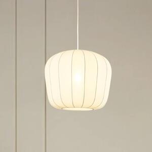 Lampa wisząca Helin Lindby, możliwość ściemniania, biały / opal, salon / jadalnia, tkanina / materiał / jedwab, nowoczesny