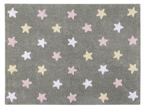 Dywan bawełniany do prania w pralce Tricolor Star Grey/Rosa