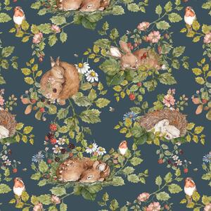Dziecięca tapeta - Little Sleepy Animals Ciemna