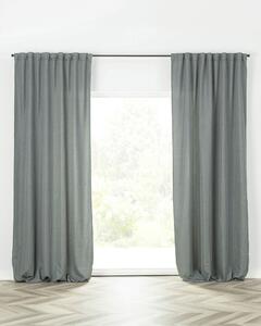 Zasłona BASIC na taśmie marszczącej 140x300cm szary denim 1 szt