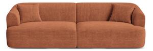 Sztruksowa sofa w kolorze terakoty 255 cm Campi – Cosmopolitan Design