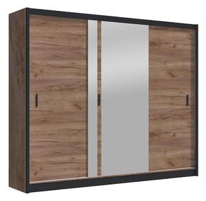 Szafa z lustrem SABRINA 250x215 cm dąb craft MT0051