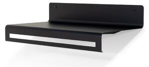 Czarny metalowy wieszak ścienny z półką 60 cm Sway – Spinder Design
