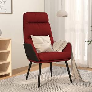 Krzesło wypoczynkowe, winna czerwień, obite tkaniną