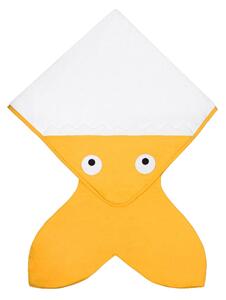 Baby Bites Ręcznik z kapturkiem Shark 75 x 75 cm Mustard